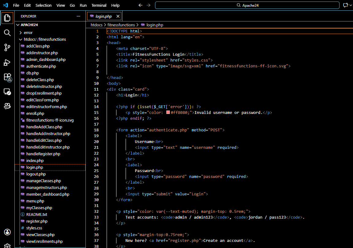 Project file structure in VS Code