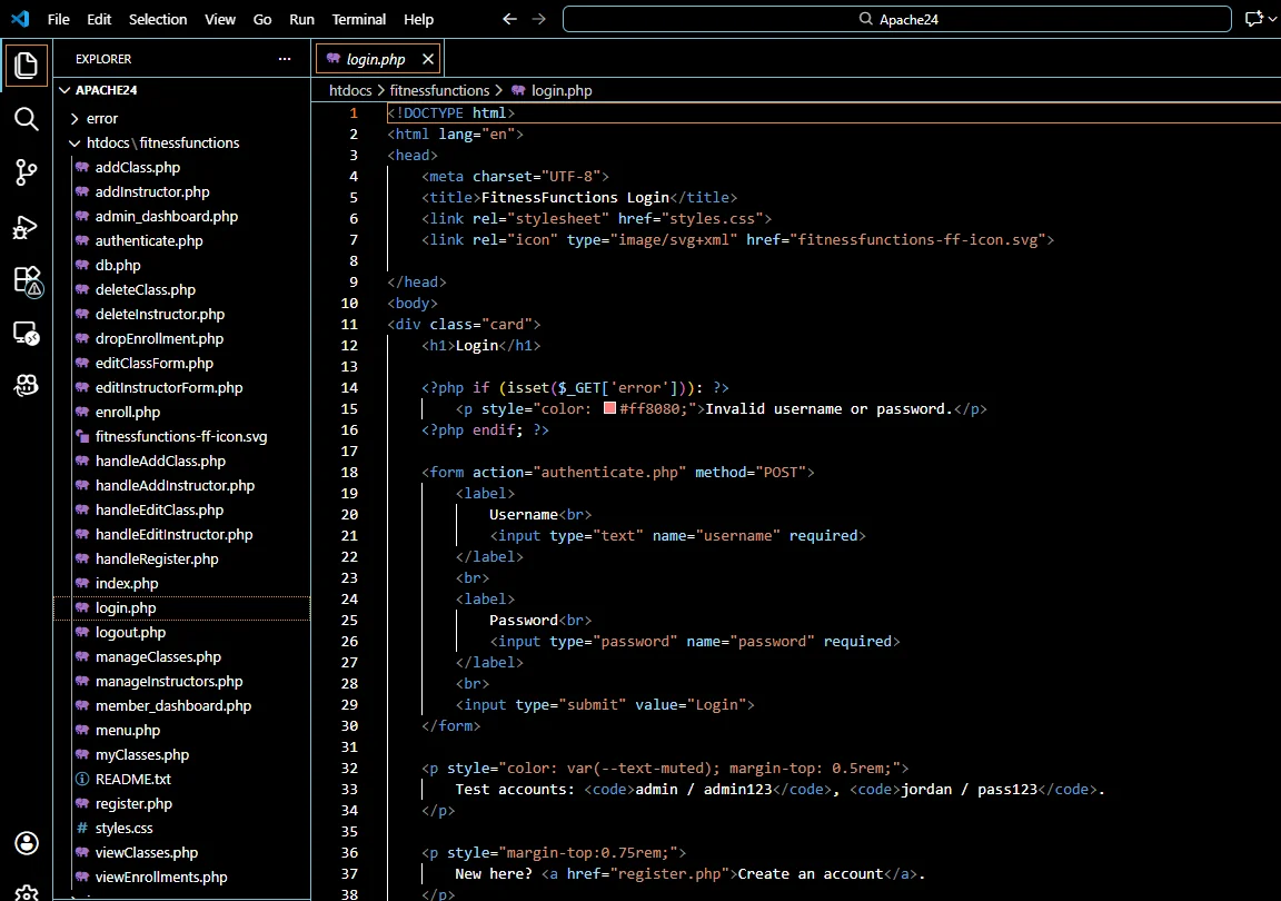Project file structure in VS Code