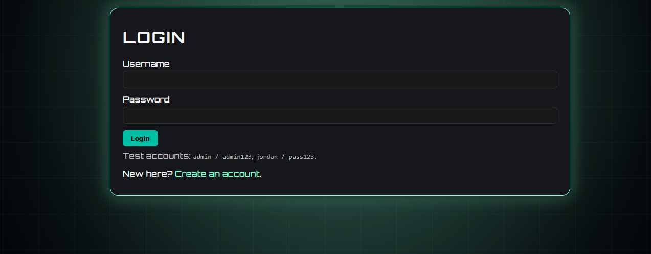 FitnessFunctions login screen
