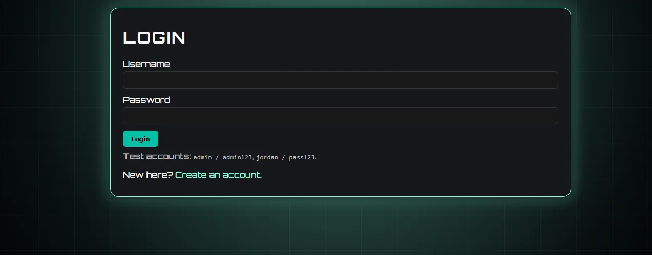 FitnessFunctions login screen