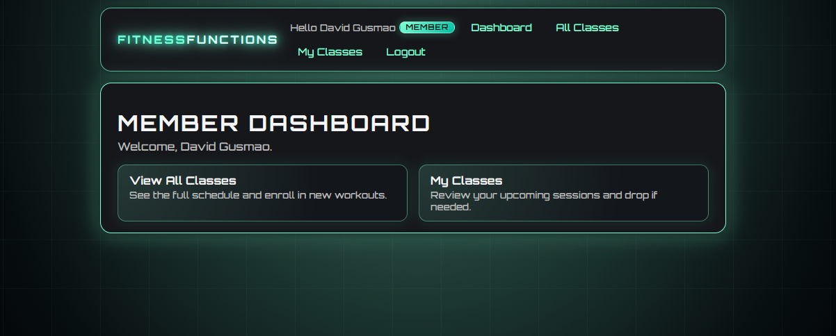 Member dashboard